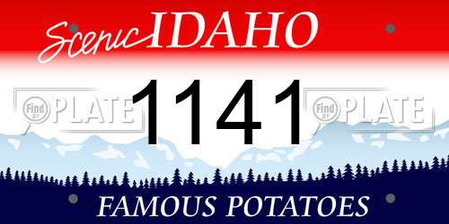 1141 Idaho License Plate
