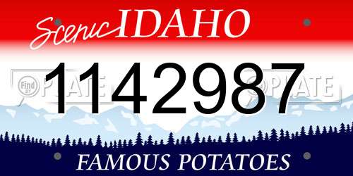 1142987 Idaho License Plate