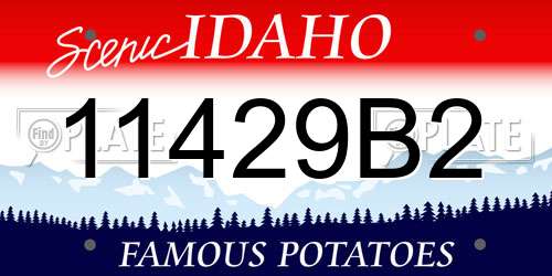 11429B2 Idaho License Plate