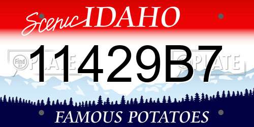 11429B7 Idaho License Plate