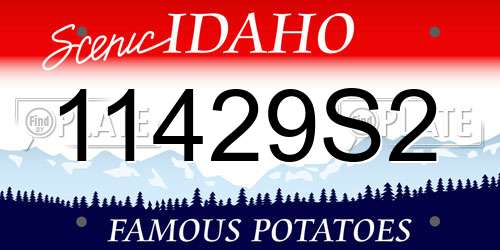 11429S2 Idaho License Plate
