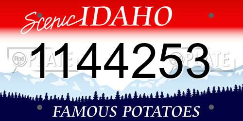 1144253 Idaho License Plate