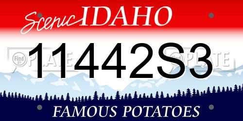 11442S3 Idaho License Plate