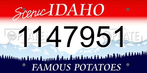 1147951 Idaho License Plate