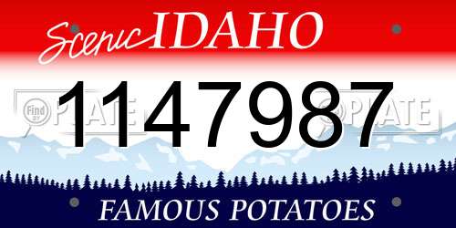 1147987 Idaho License Plate