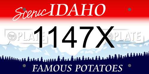 1147X Idaho License Plate