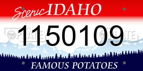 1150109 Idaho License Plate