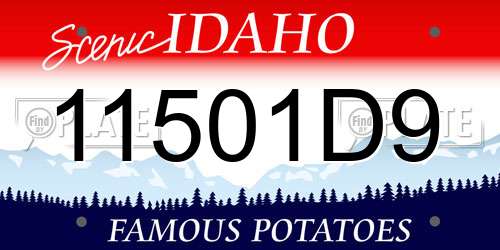 11501D9 Idaho License Plate
