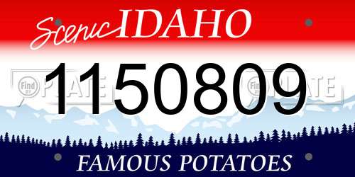 1150809 Idaho License Plate