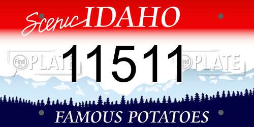 11511 Idaho License Plate