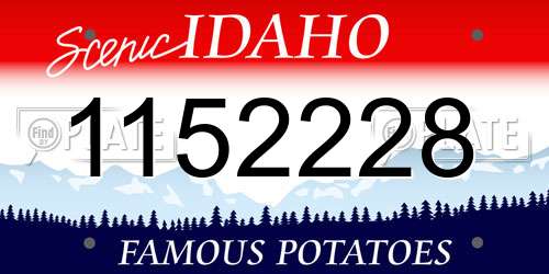 1152228 Idaho License Plate