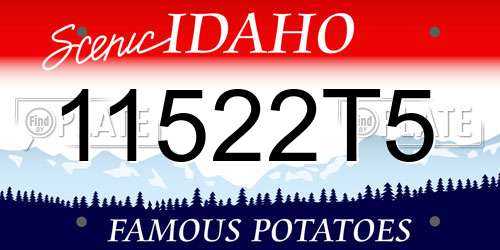 11522T5 Idaho License Plate