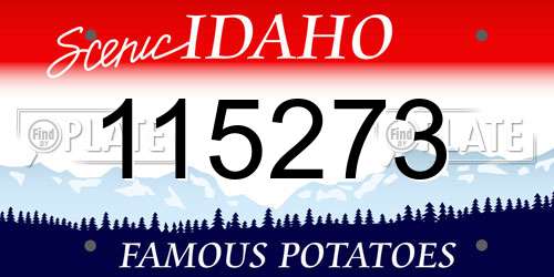 115273 Idaho License Plate