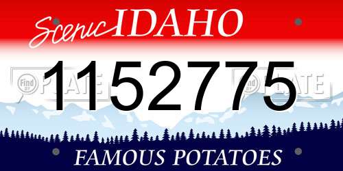 1152775 Idaho License Plate