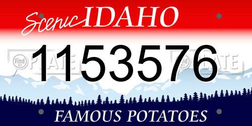 1153576 Idaho License Plate