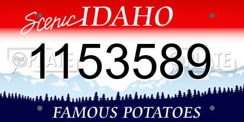 1153589 Idaho License Plate