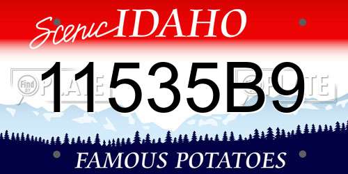 11535B9 Idaho License Plate