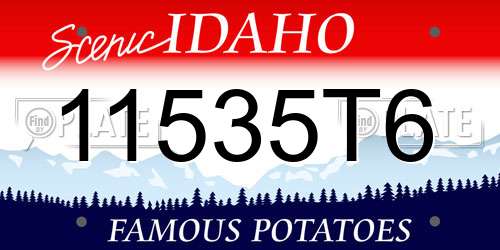 11535T6 Idaho License Plate