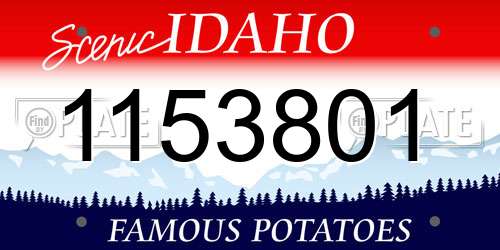 1153801 Idaho License Plate