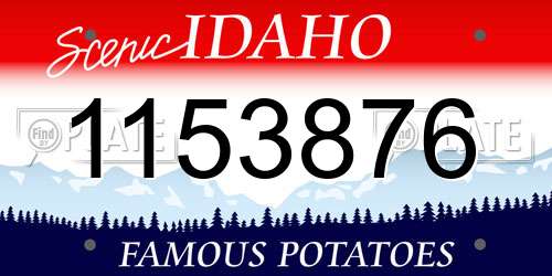 1153876 Idaho License Plate