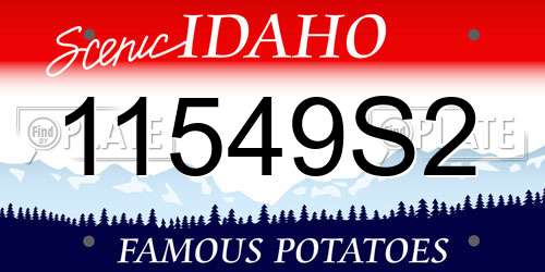 11549S2 Idaho License Plate