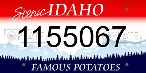 1155067 Idaho License Plate