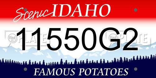 11550G2 Idaho License Plate