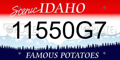 11550G7 Idaho License Plate