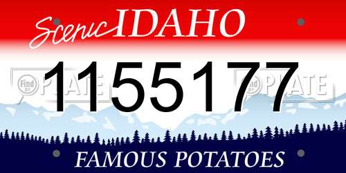 1155177 Idaho License Plate