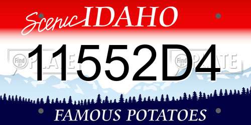 11552D4 Idaho License Plate