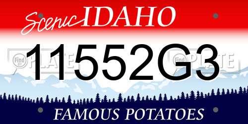 11552G3 Idaho License Plate