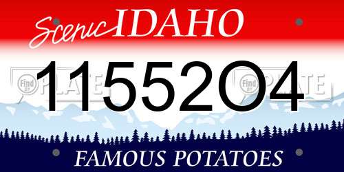 11552O4 Idaho License Plate