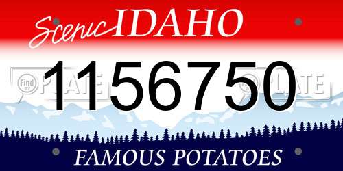 1156750 Idaho License Plate