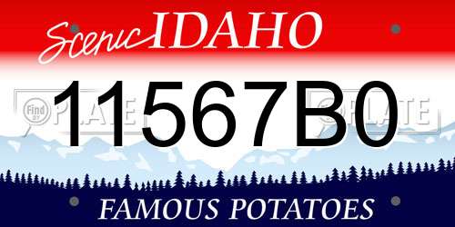 11567B0 Idaho License Plate