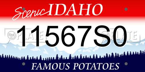 11567S0 Idaho License Plate