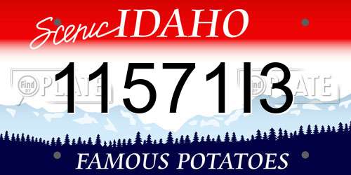 11571I3 Idaho License Plate