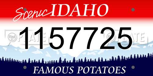 1157725 Idaho License Plate