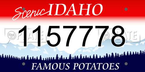 1157778 Idaho License Plate