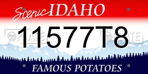 11577T8 Idaho License Plate