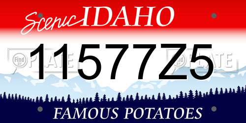 11577Z5 Idaho License Plate