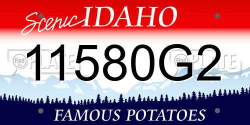 11580G2 Idaho License Plate