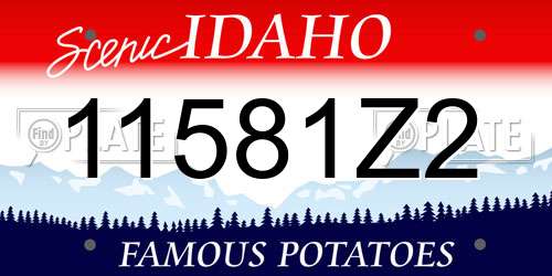 11581Z2 Idaho License Plate