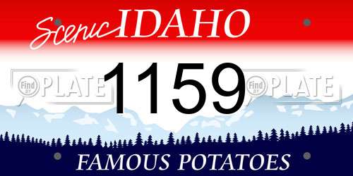 1159 Idaho License Plate