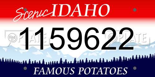 1159622 Idaho License Plate