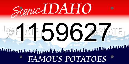 1159627 Idaho License Plate