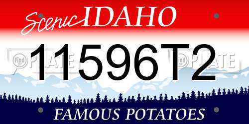 11596T2 Idaho License Plate