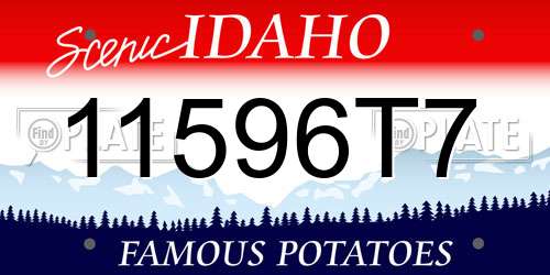 11596T7 Idaho License Plate