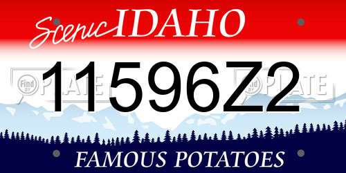 11596Z2 Idaho License Plate