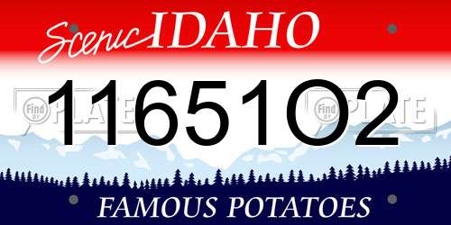 11651O2 Idaho License Plate