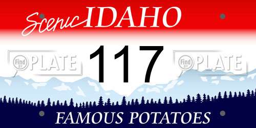 117 Idaho License Plate